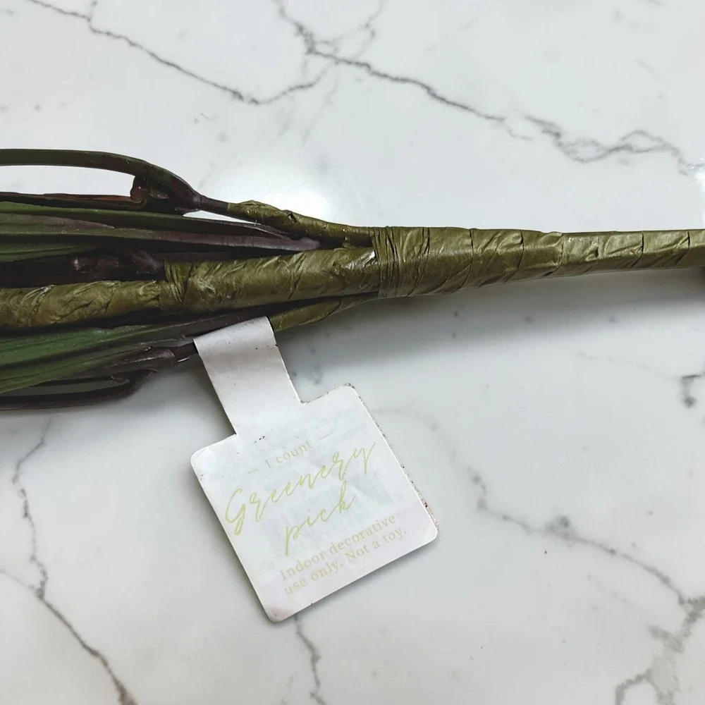 Artificial Green Grass Blade Stems Greenery Indoor Home Decor 8 Bundles 19